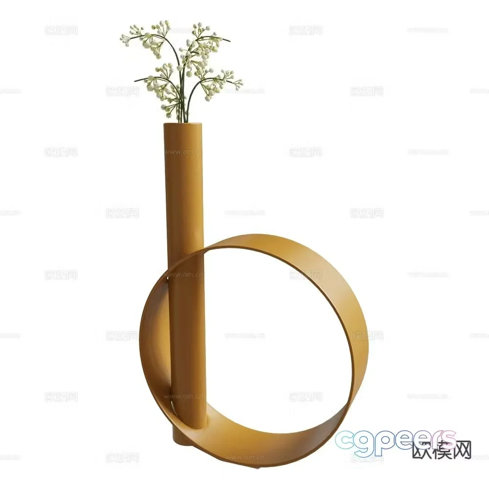 Fermob vase floral arrangement flower arrangement 3d model