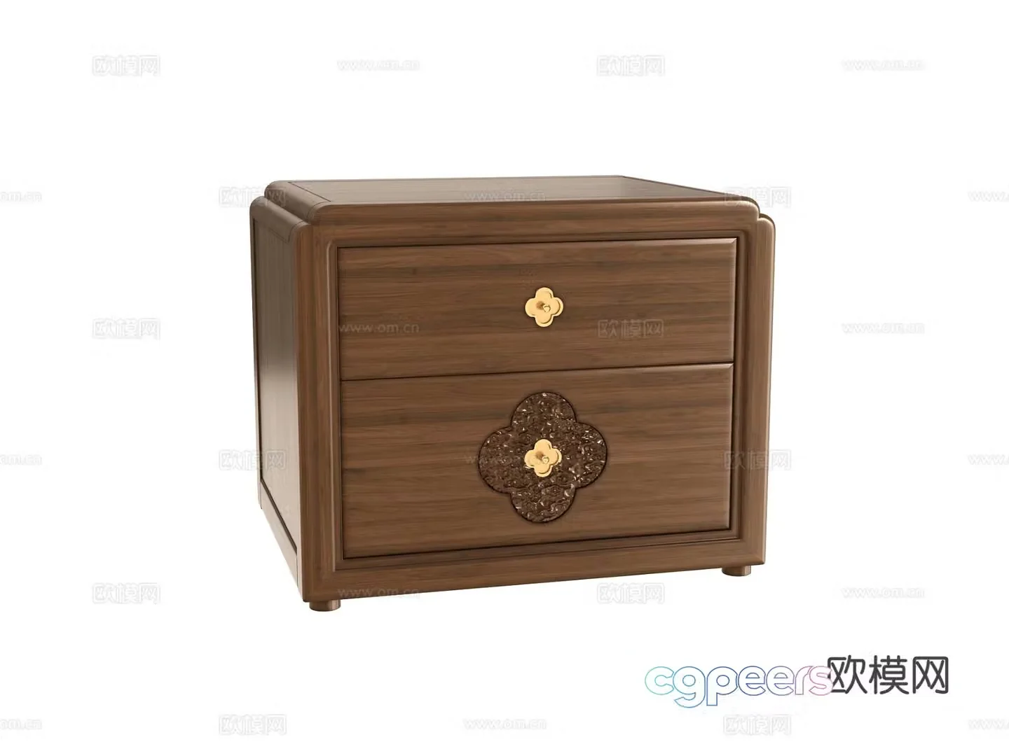 New Chinese style bedside table 3d model