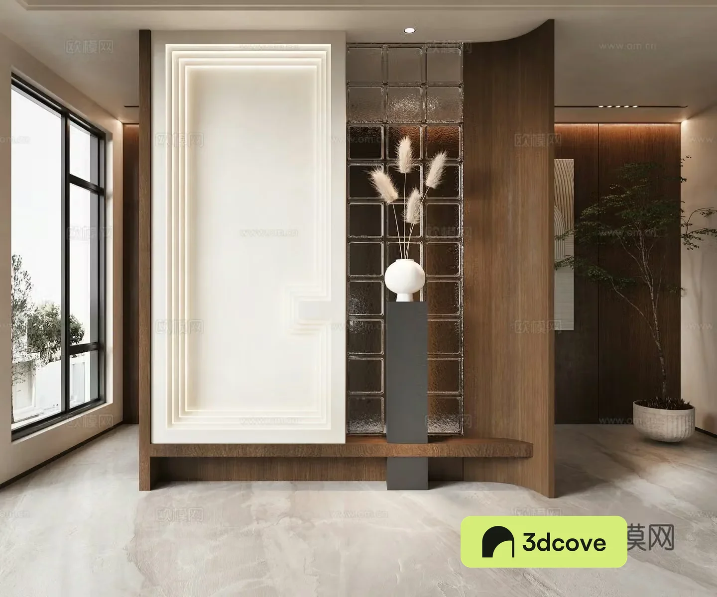 Middle-aged style entrance 3D model