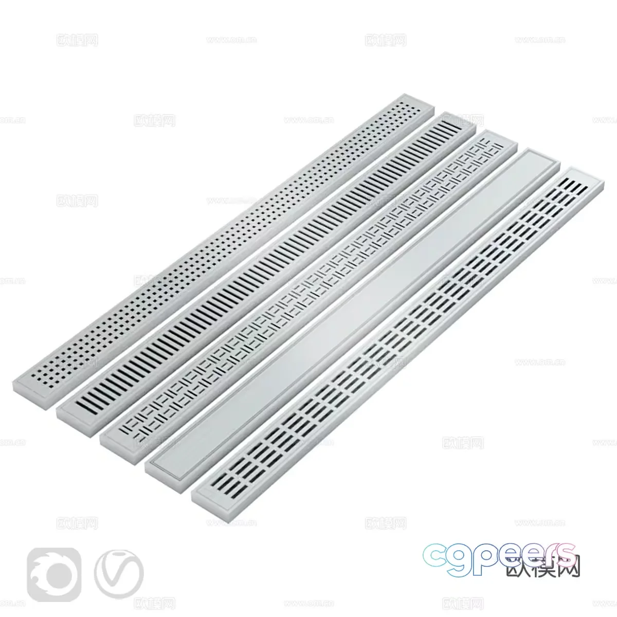 Metal Vent Grates 3D Model – 5134 – VRAY Render