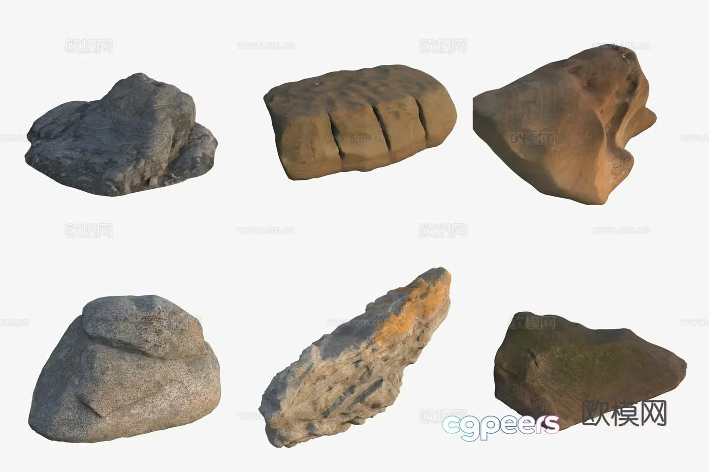 Big rocks by the sea 3d model