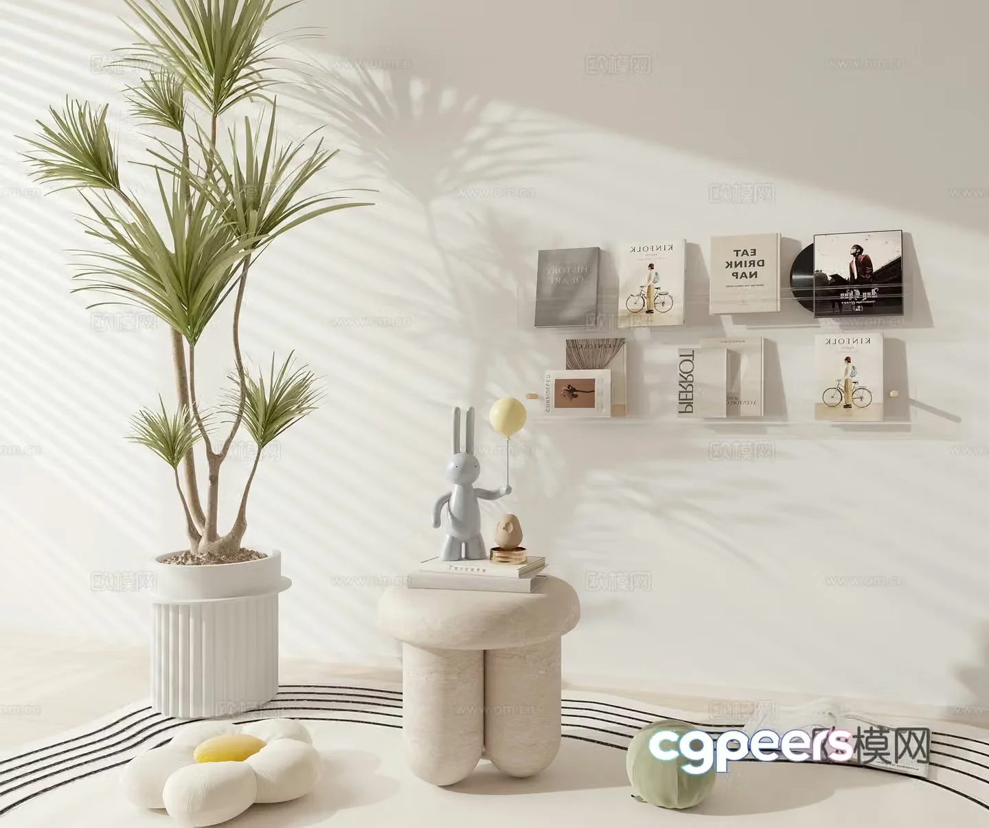 3D model of side coffee table ornament