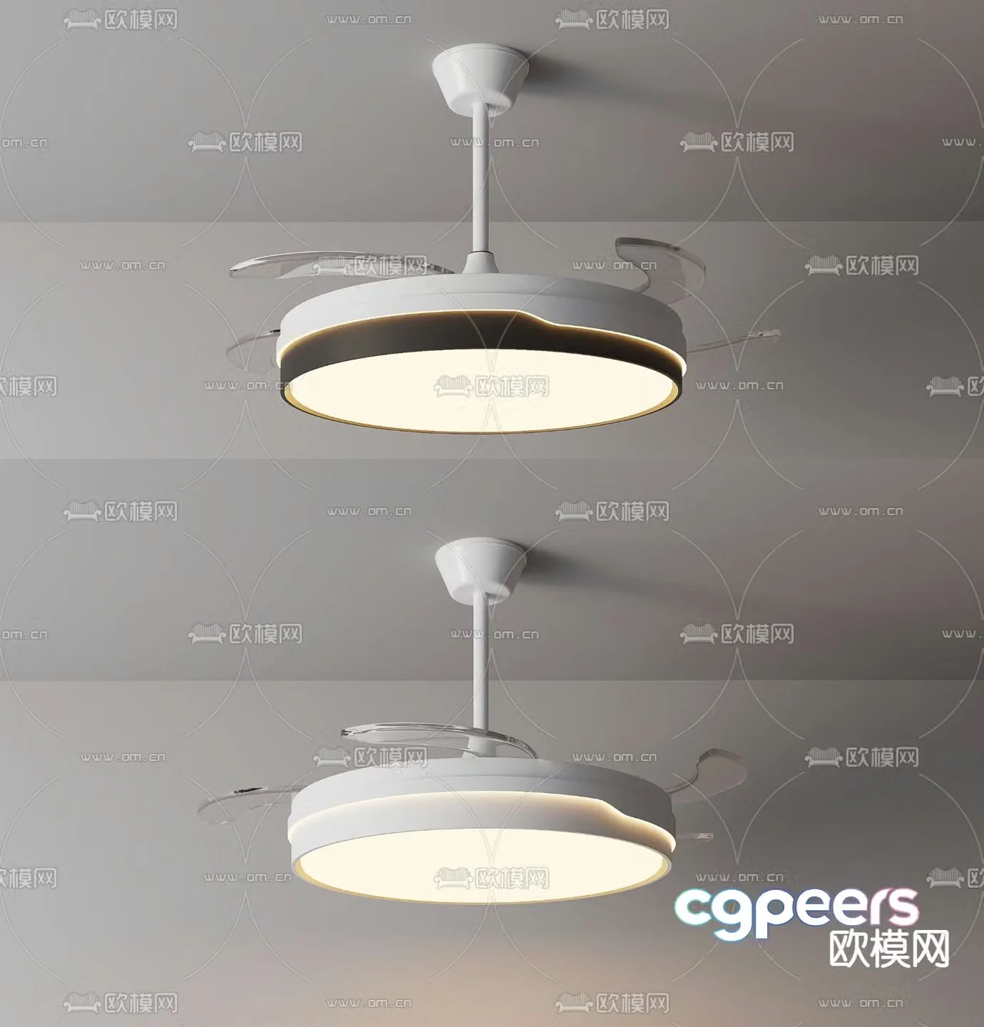 fan light ceiling fan light 3d model