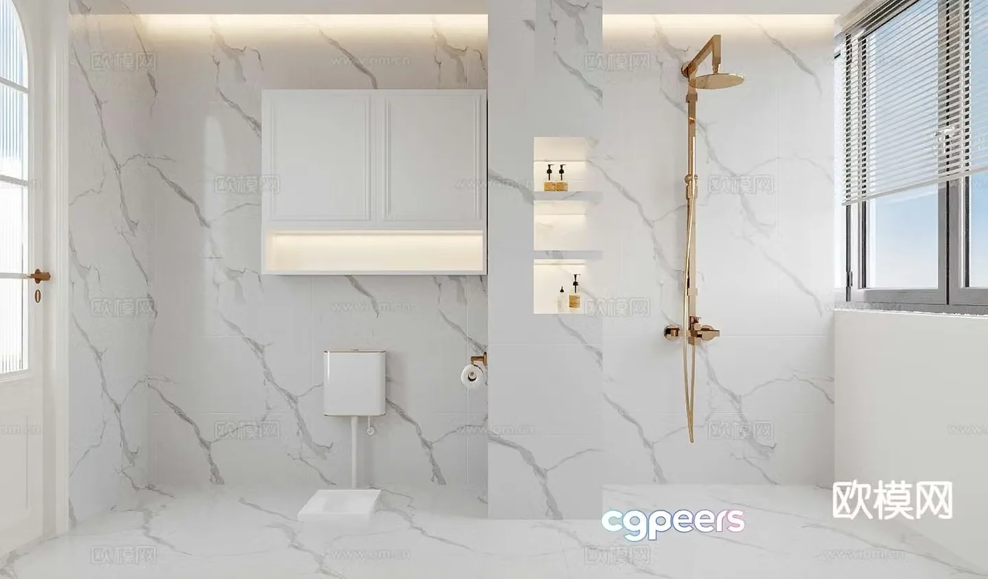 modern bathroom bathroom toilet 3d model