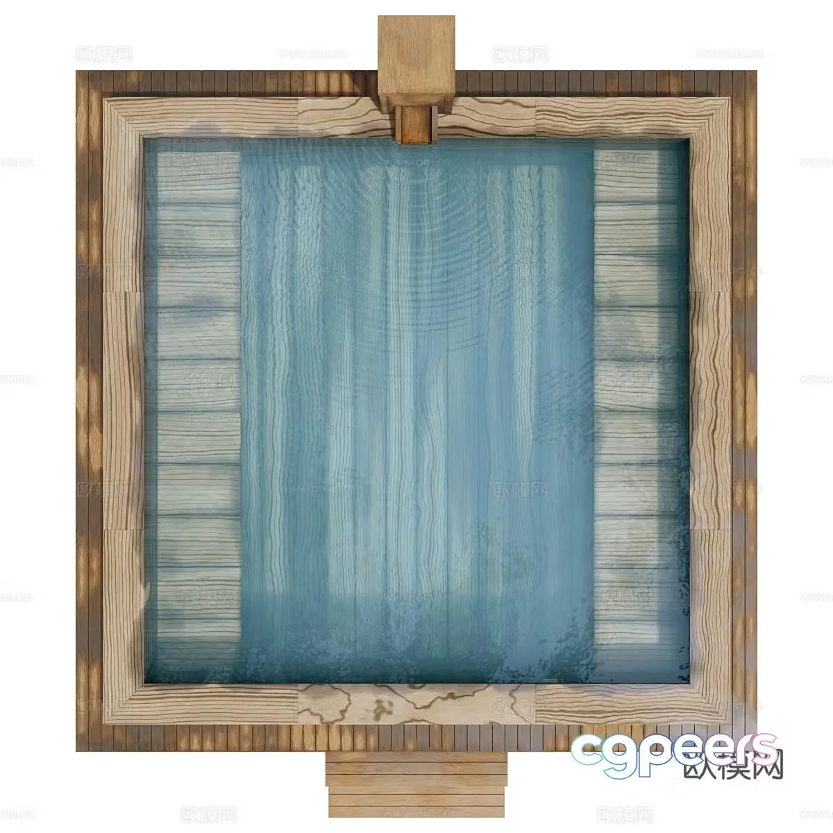 New Chinese style swimming pool hot spring pool 3d model