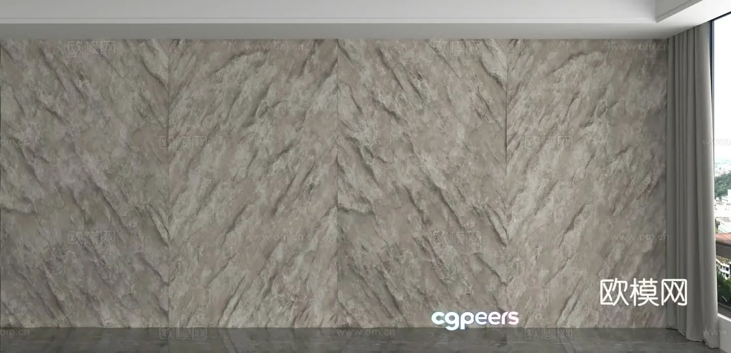 Modern background wall 3d model