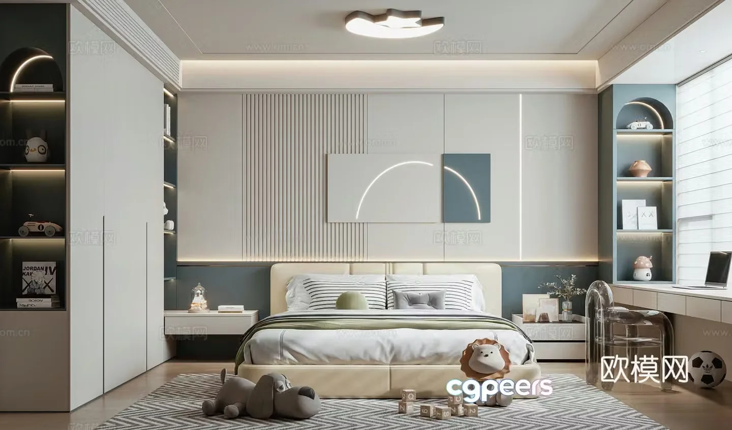 Modern children’s room 3d model