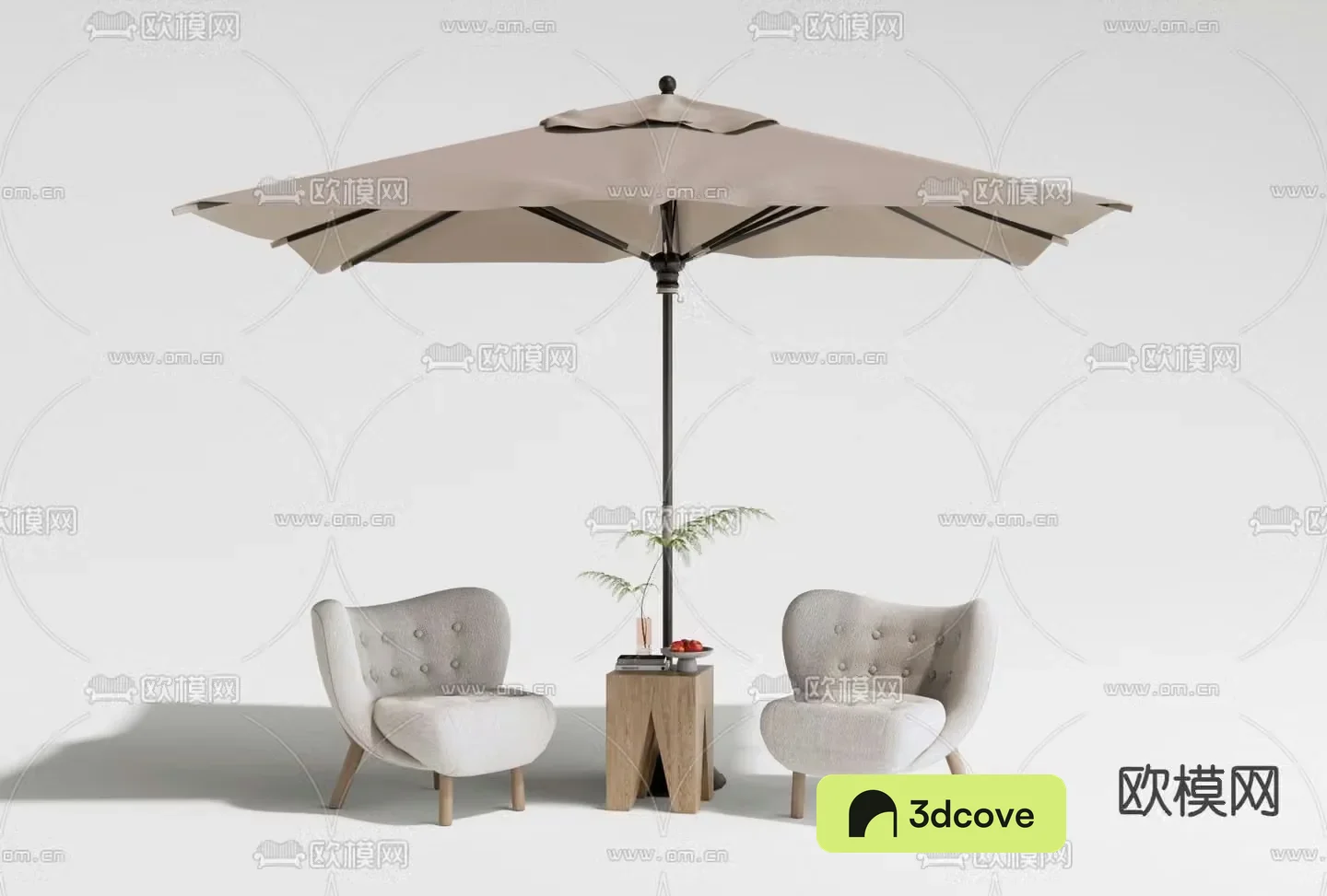 Outdoor sofa parasol