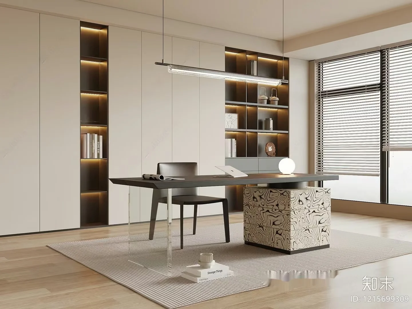 Modern Office Desk 3D Model – 14161 – VRAY Render