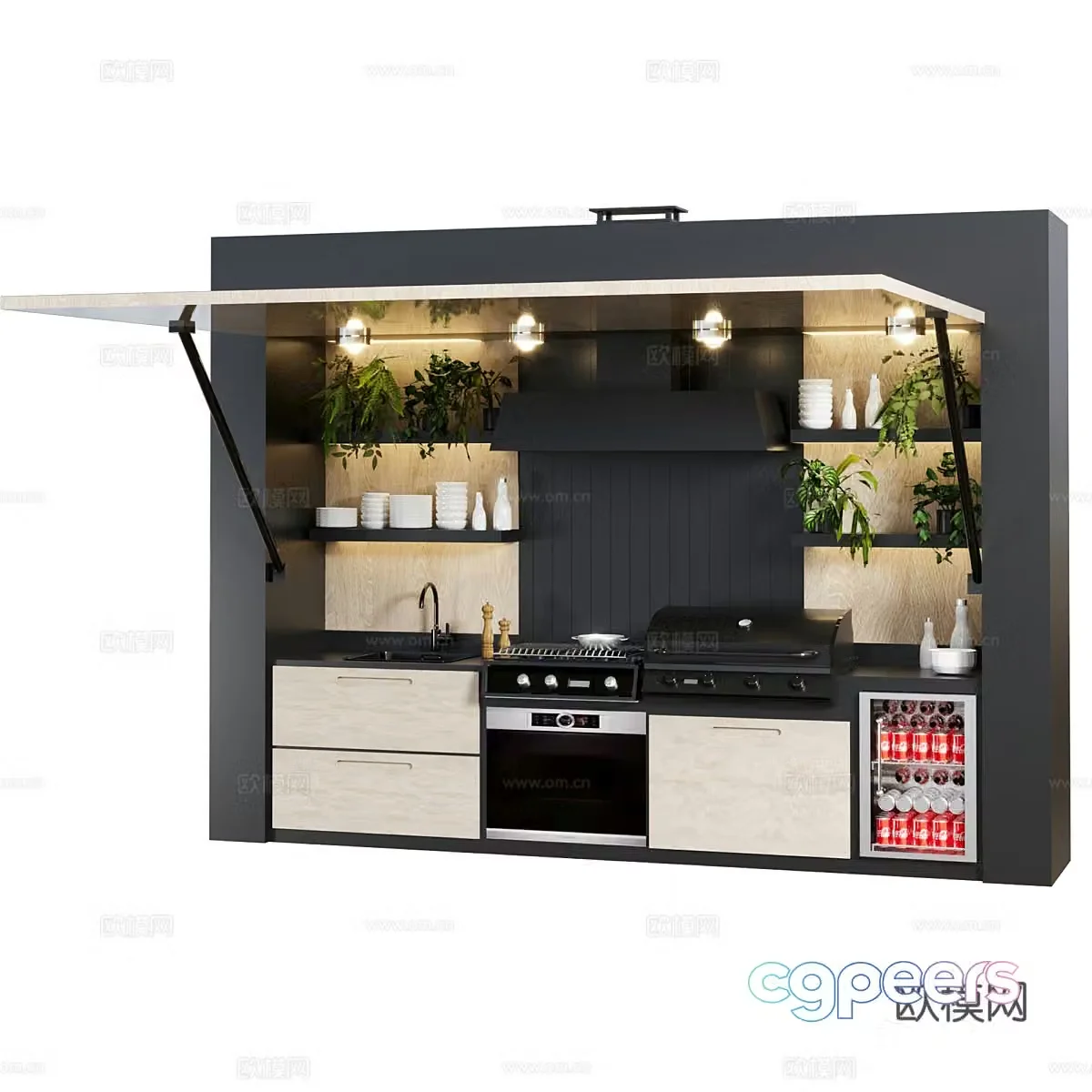 Modern outdoor cabinet 3d model