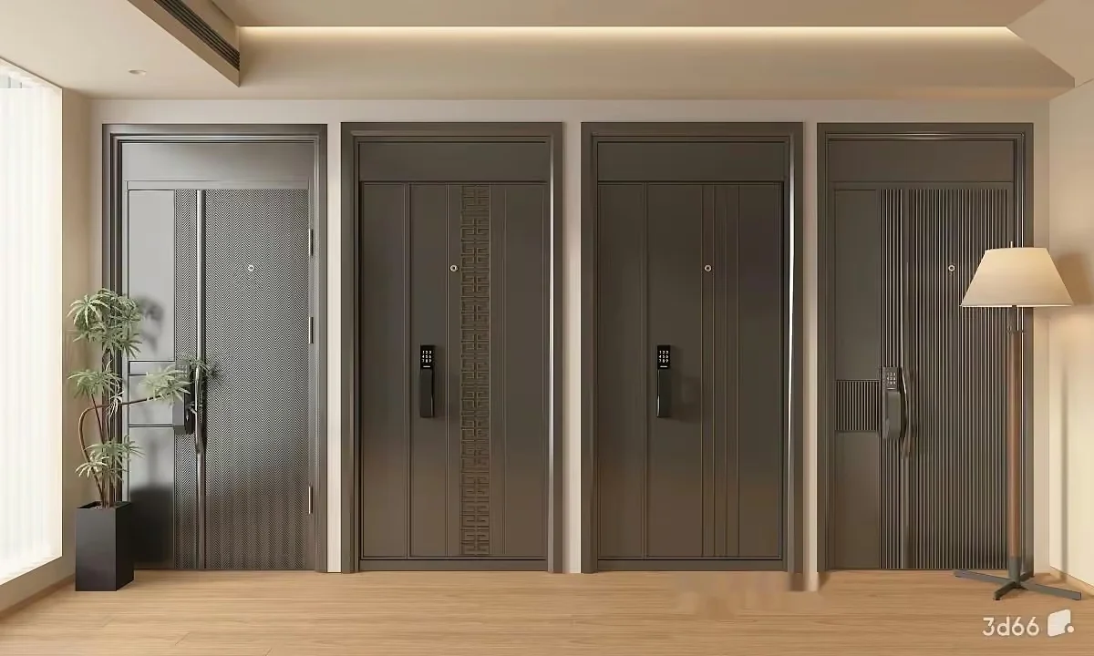 A Row Of Doors 3D Model – 20635 – VRAY Render