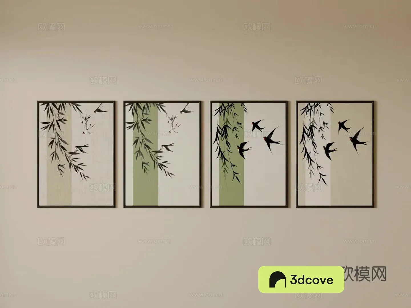 New Chinese style hanging paintings bamboo hanging paintings