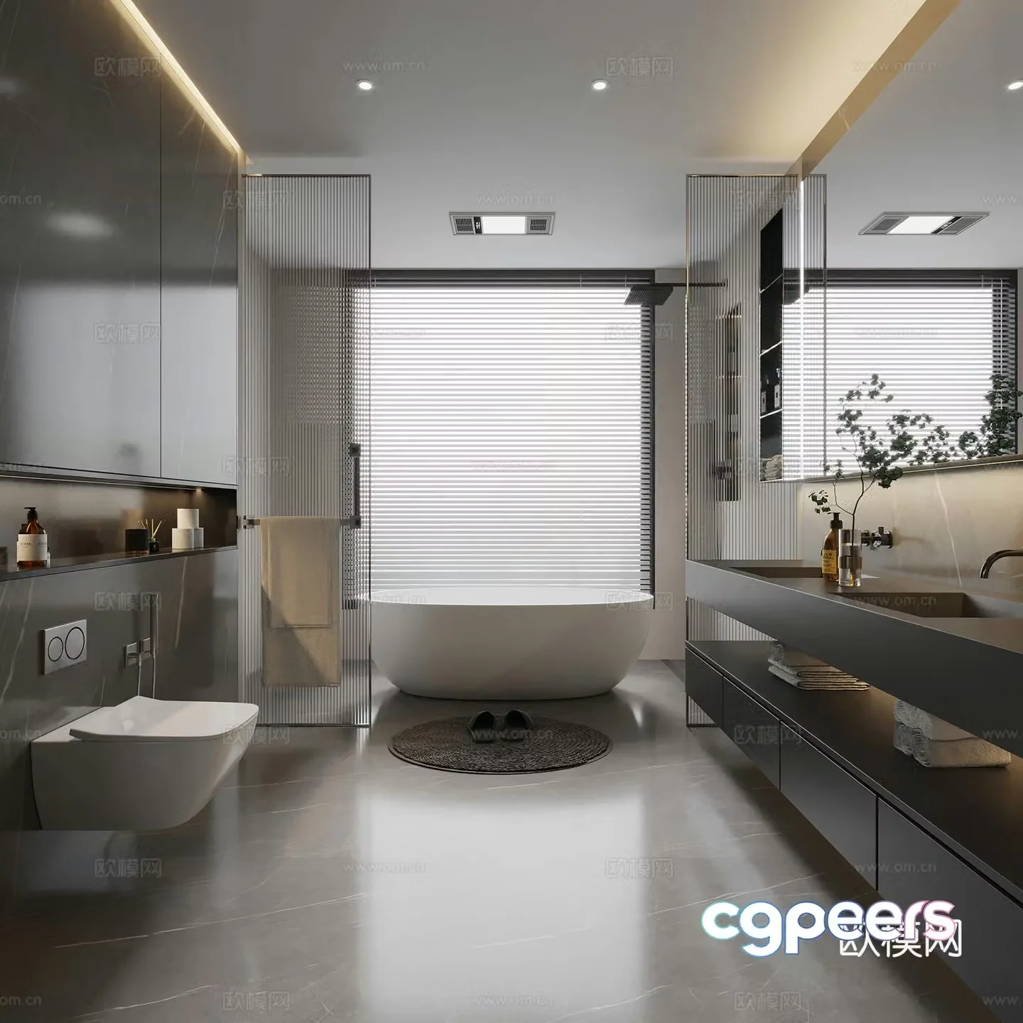 Modern Italian bathroom 3d model