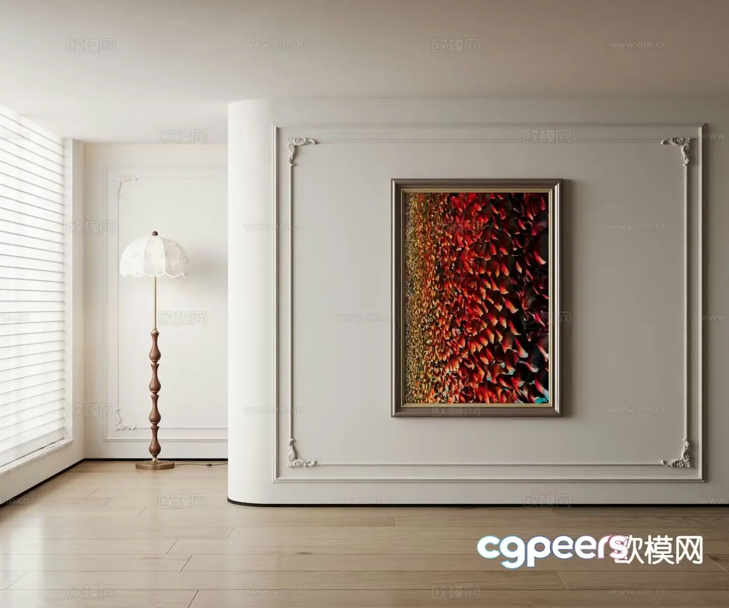 American oil painting art painting decorative painting 3d model