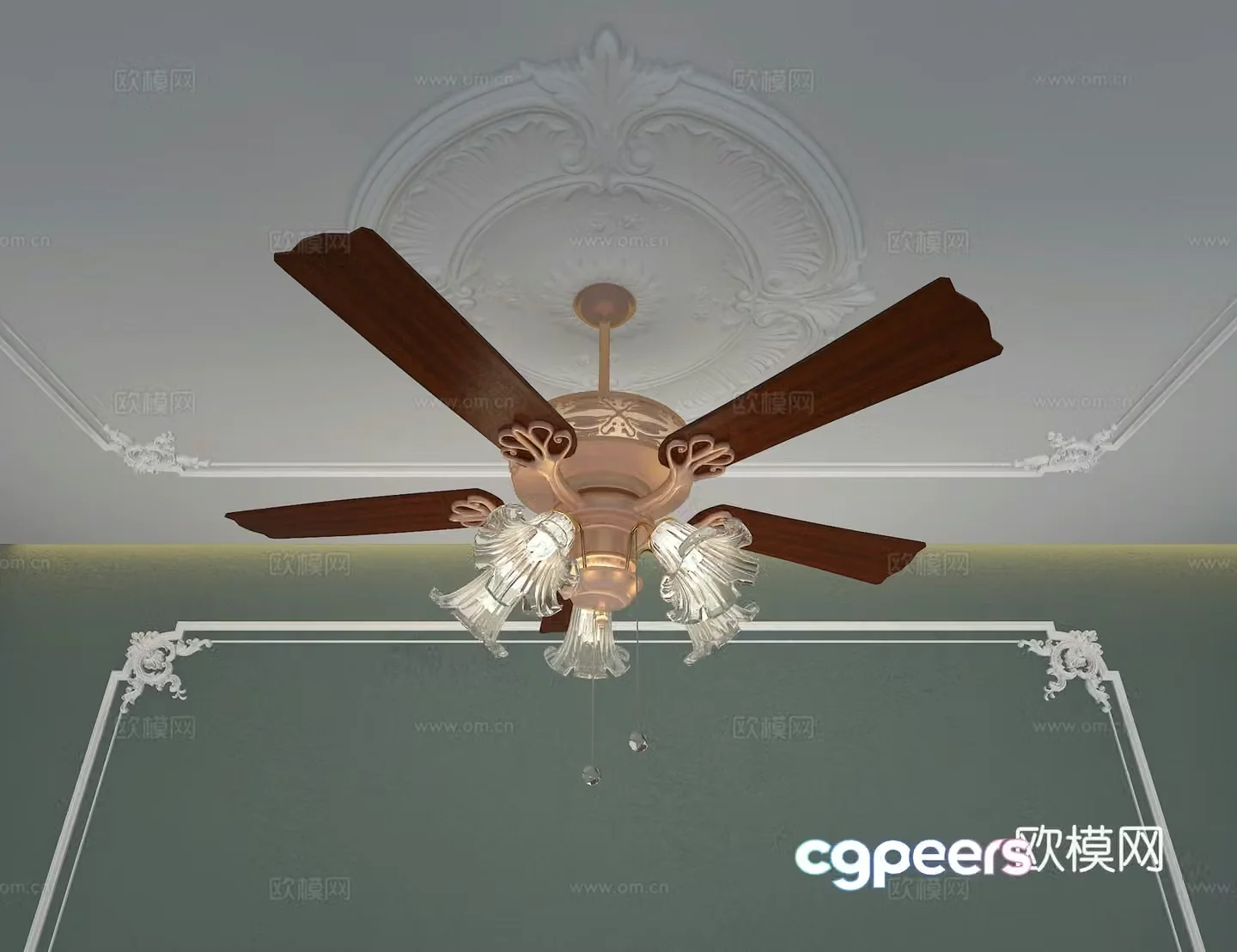 American fan light 3d model