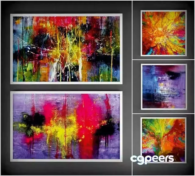 3ds Max Free – Collection of paintings Abstract 2