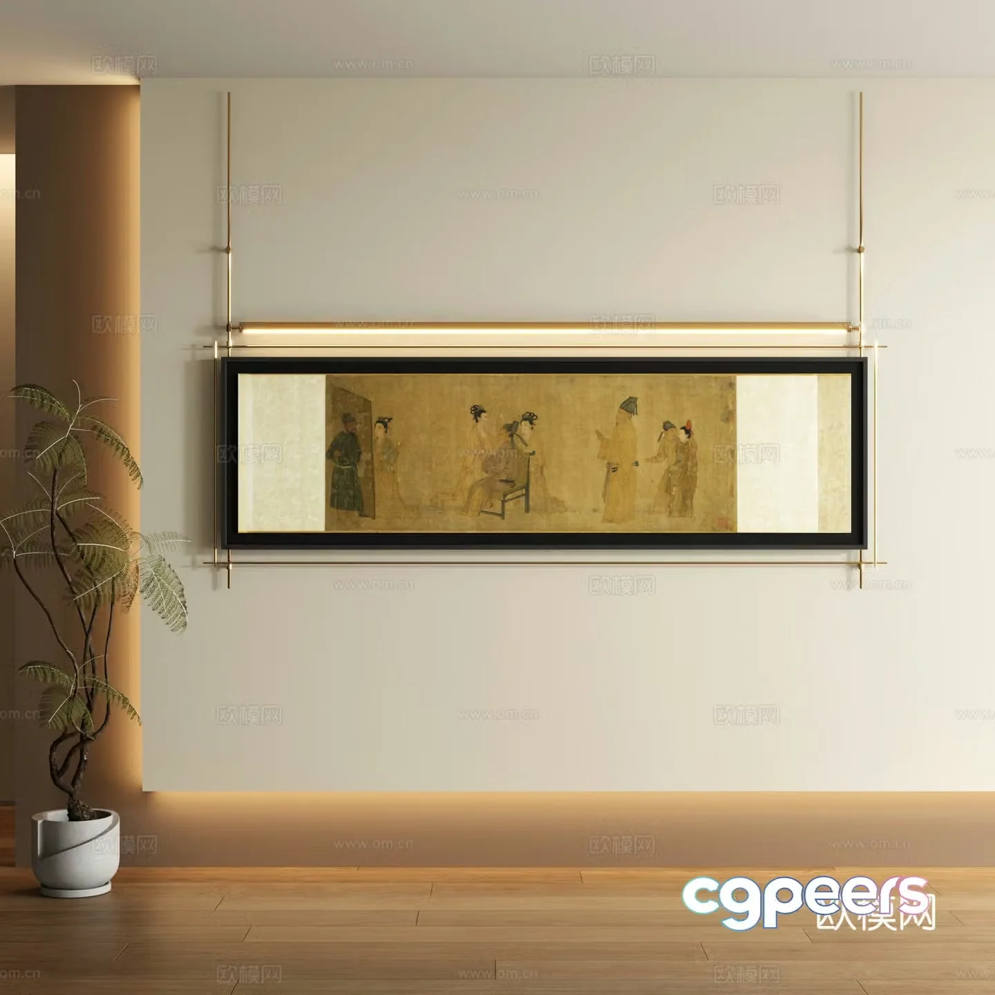 Song’s Hanging Painting New Chinese Decorative Painting 3D Model