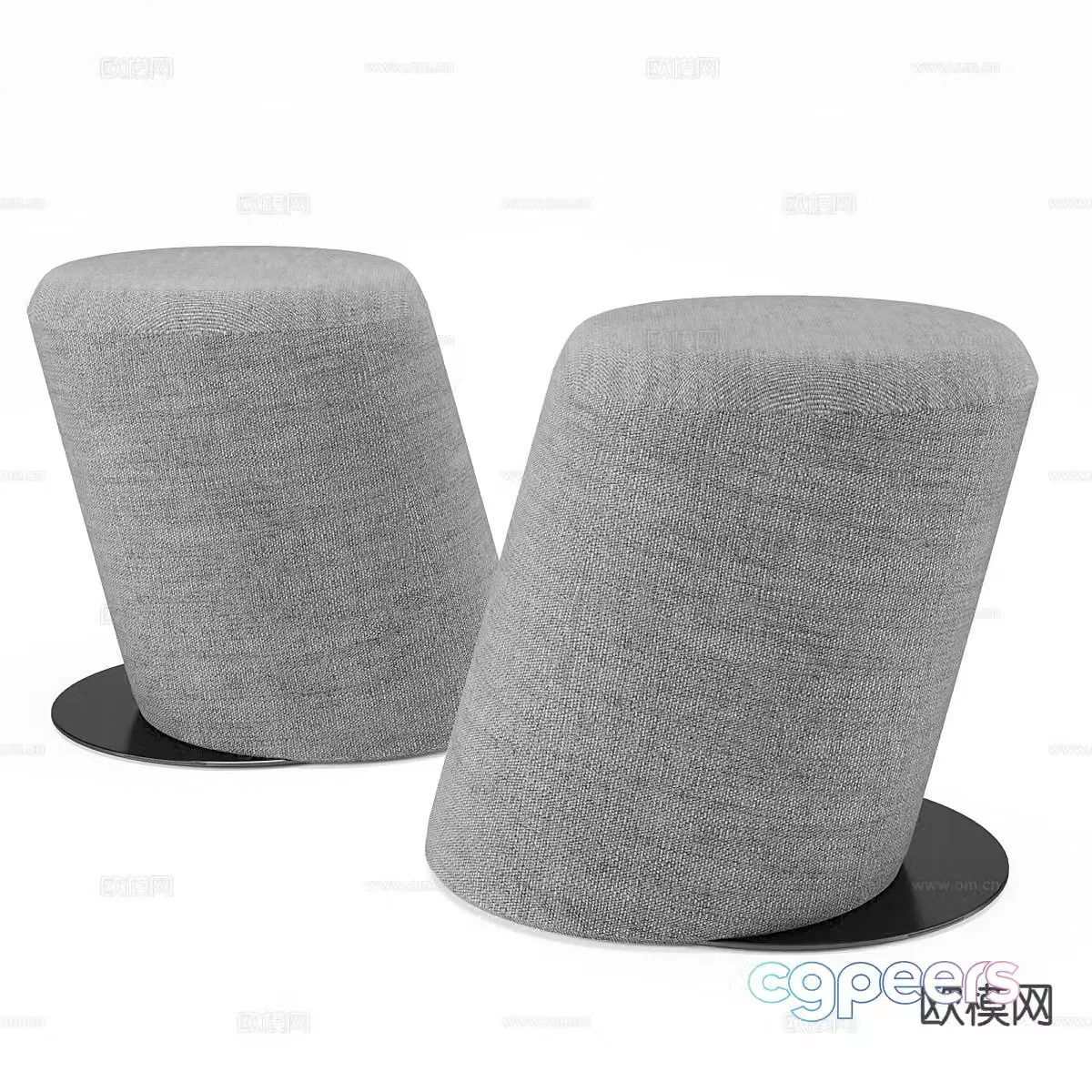 Modern stool sofa stool round stool 3d model