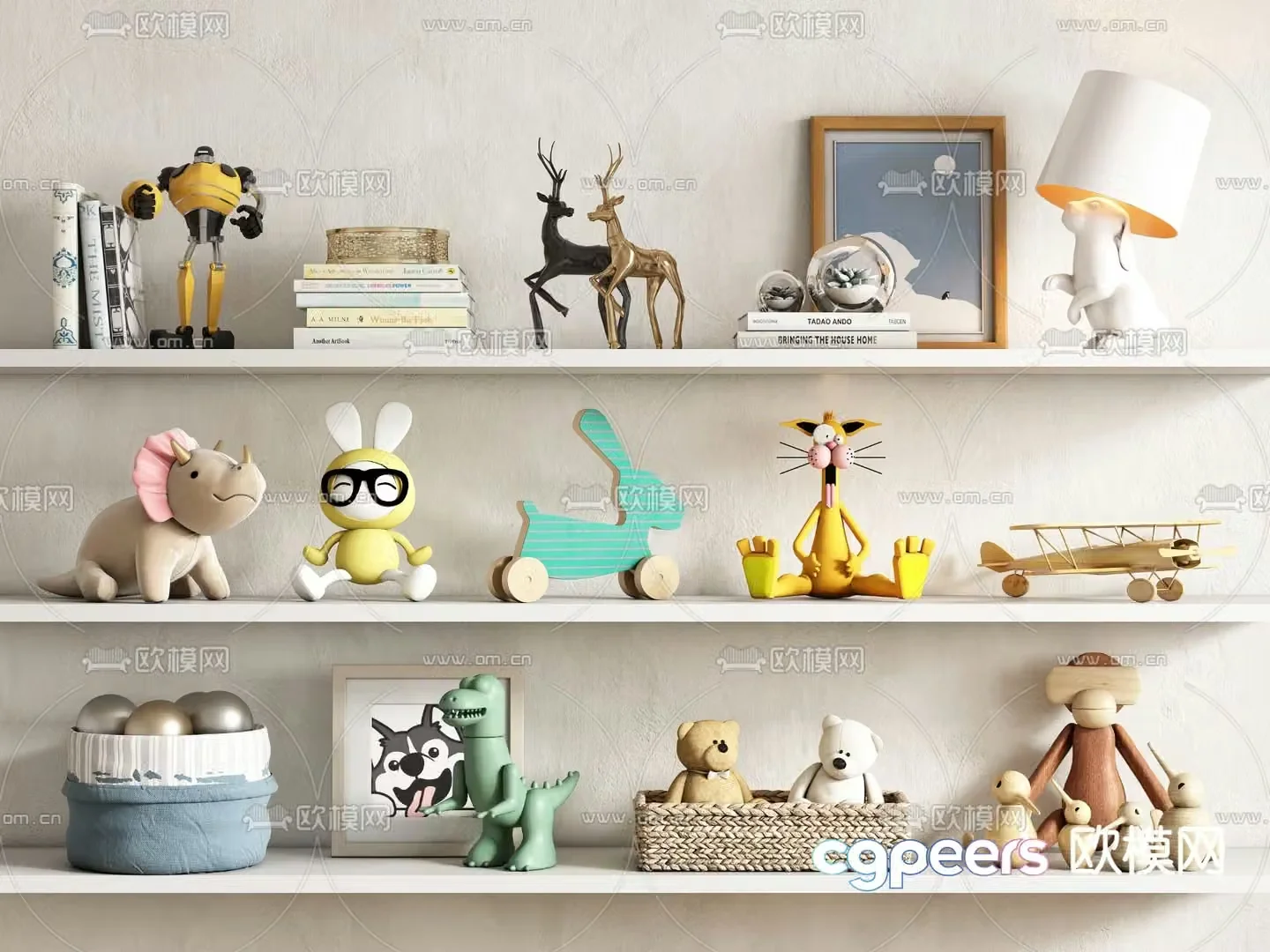 Children’s accessories dolls books 3D models