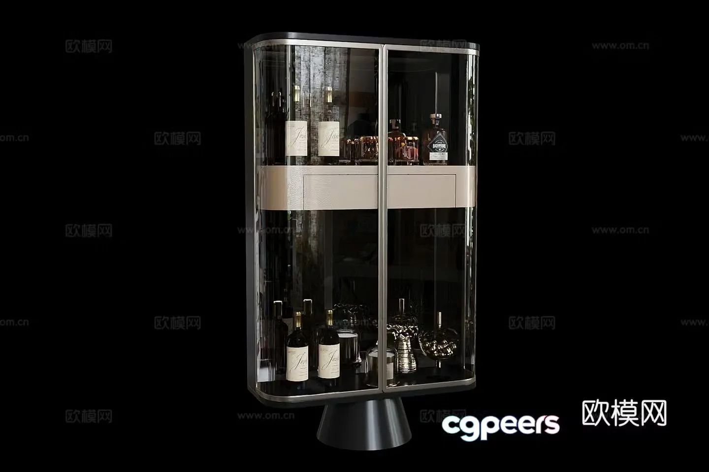 Modern minibar wine cabinet 3d model