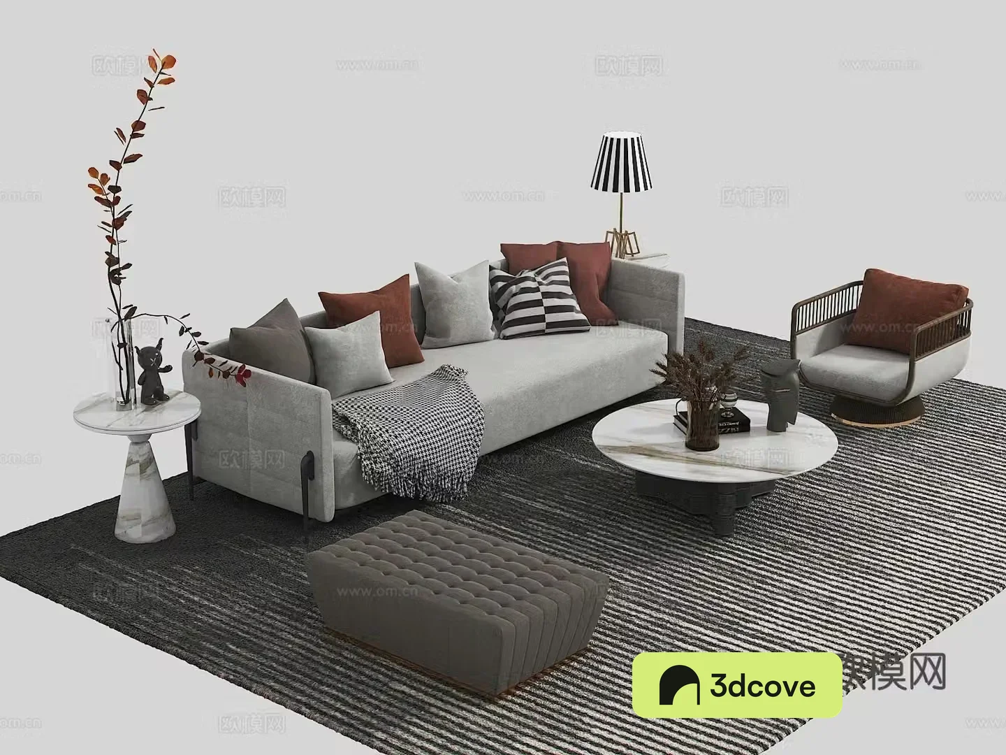 Modern sofa coffee table combination