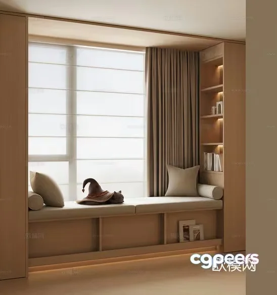 Cozy Window Seat 3D Model – 8094 – VRAY Render