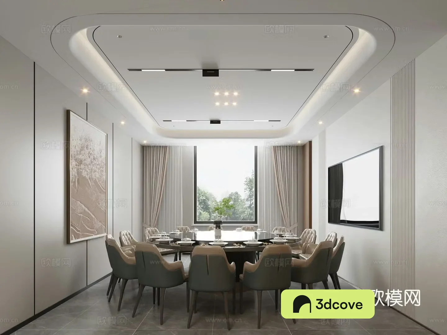 Modern restaurant private room
