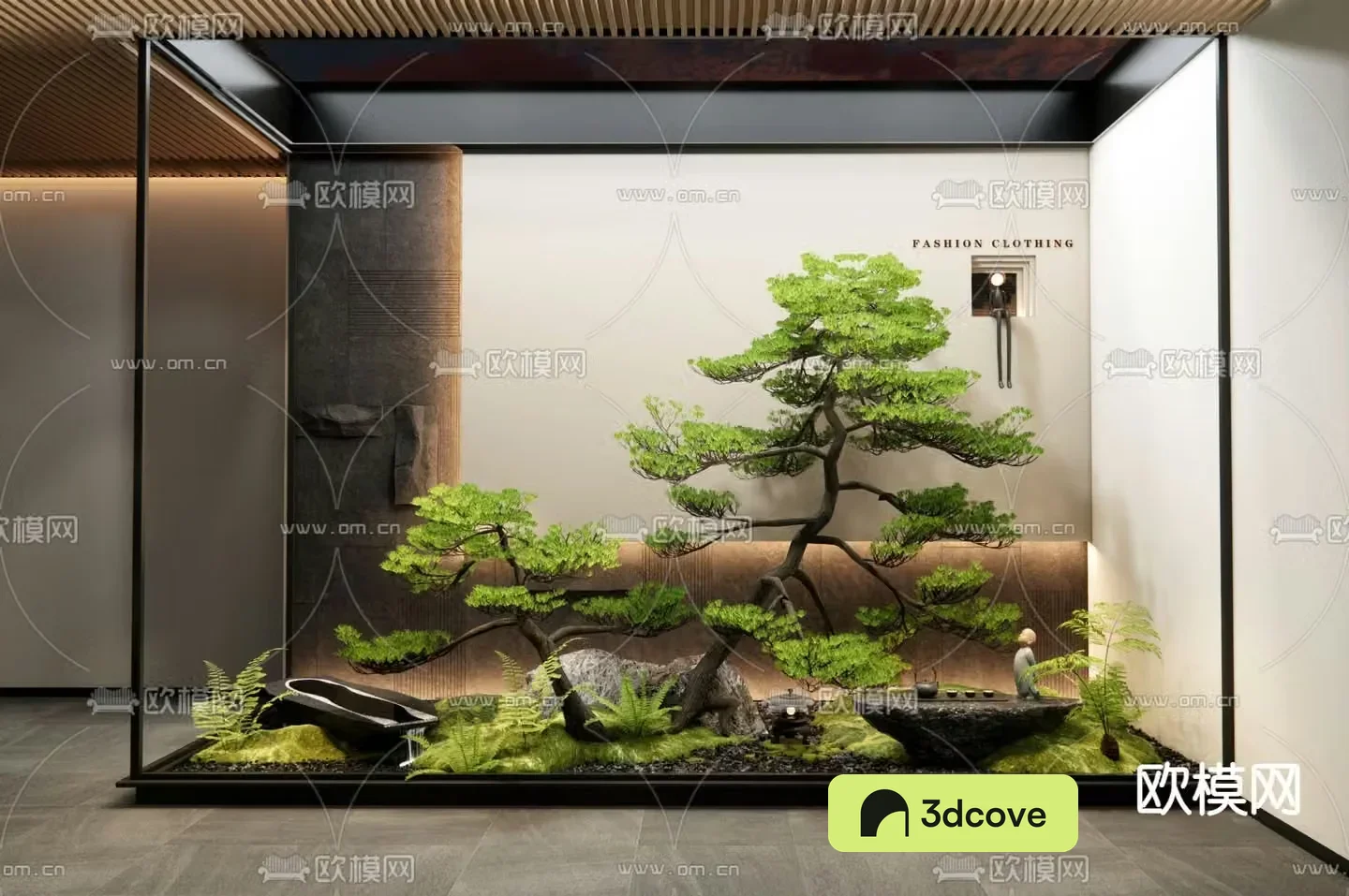 New Chinese style landscaping courtyard sketch