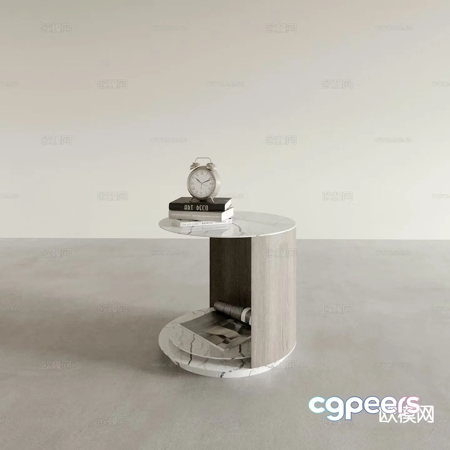 Modern side table round table corner table 3D model