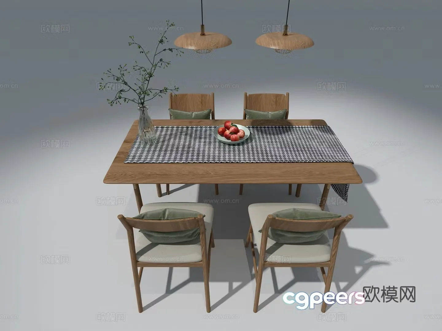Combination dining table and chair 3D model