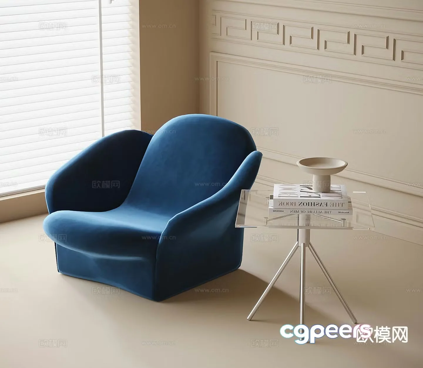 Modern single sofa leisure sofa 3d model