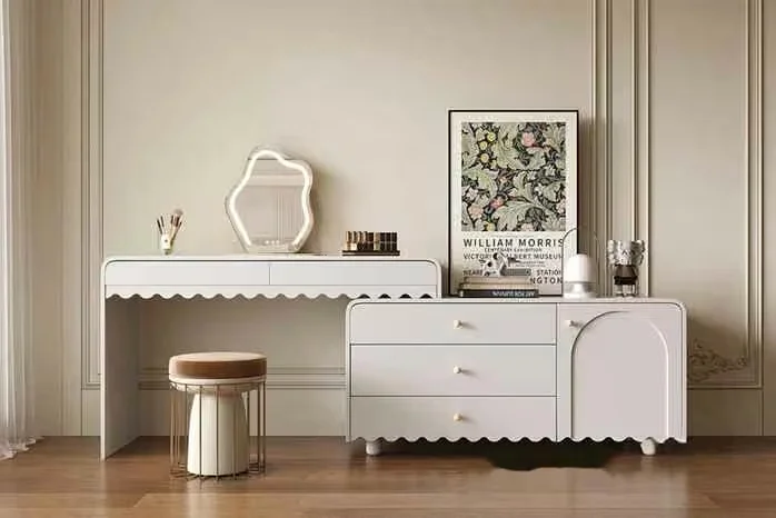 White Dresser With Scalloped Edges 3D Model – 5372 – VRAY Render