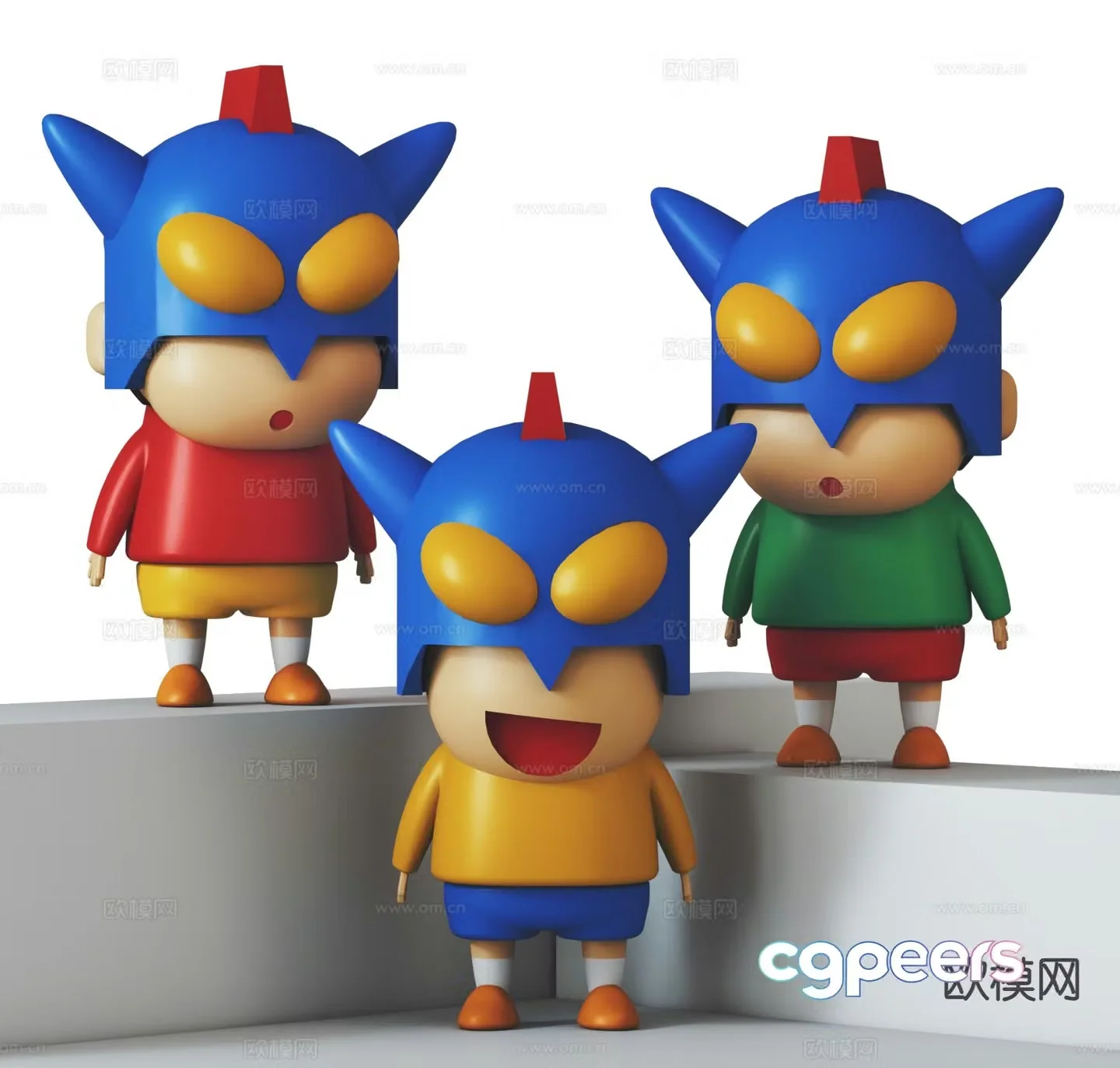 Crayon Shin-chan doll trendy toy sculpture ornament 3d model