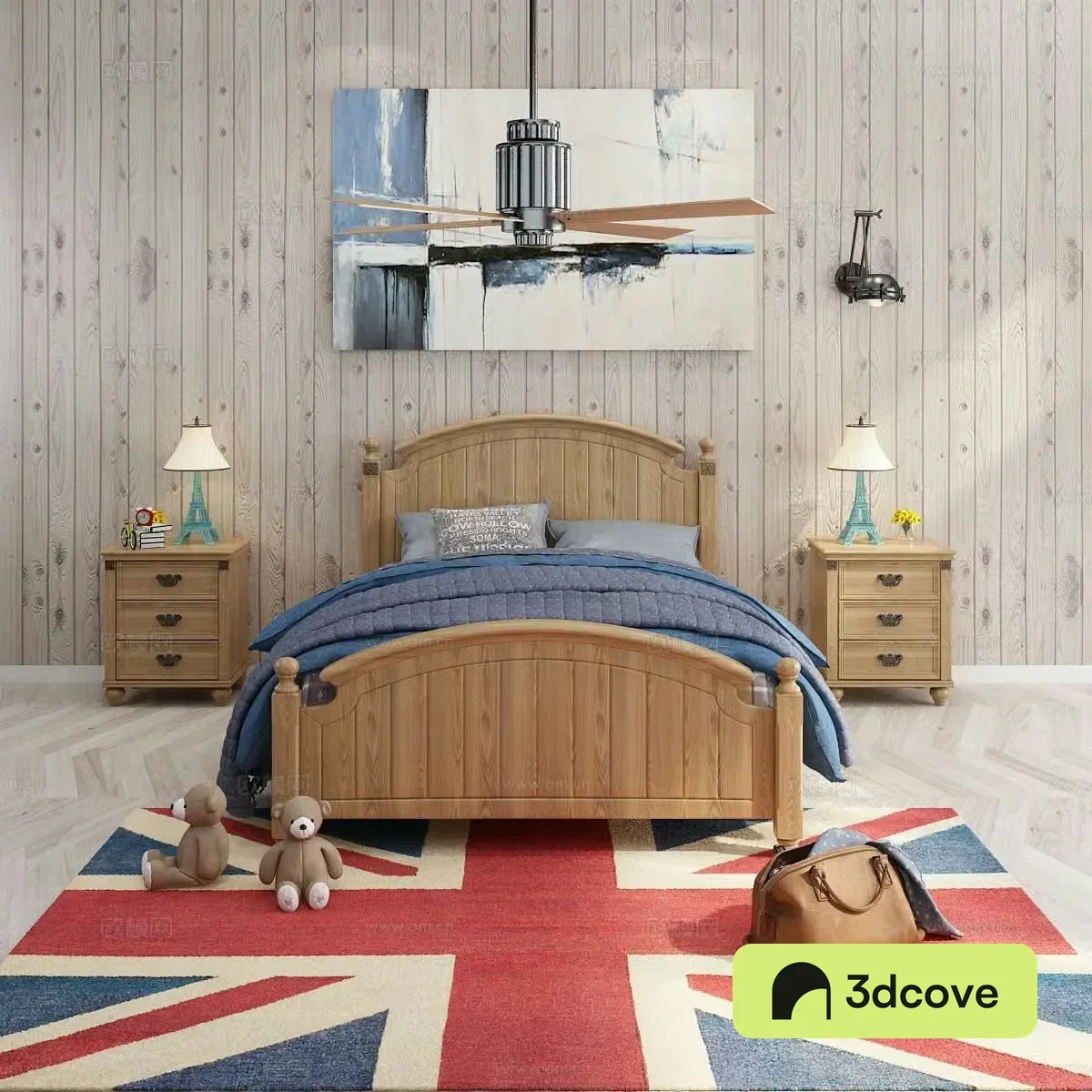 American children’s room bedside table