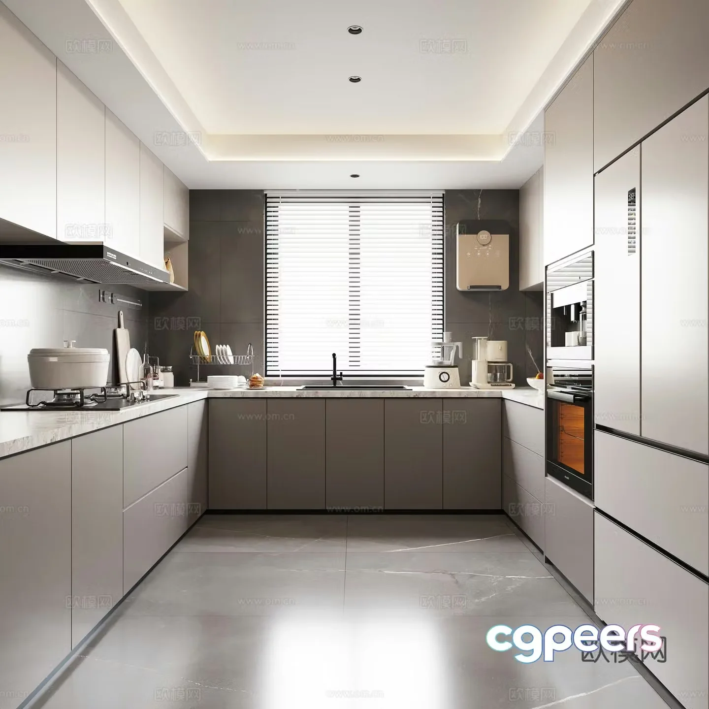 Modern kitchen appliances 3d model