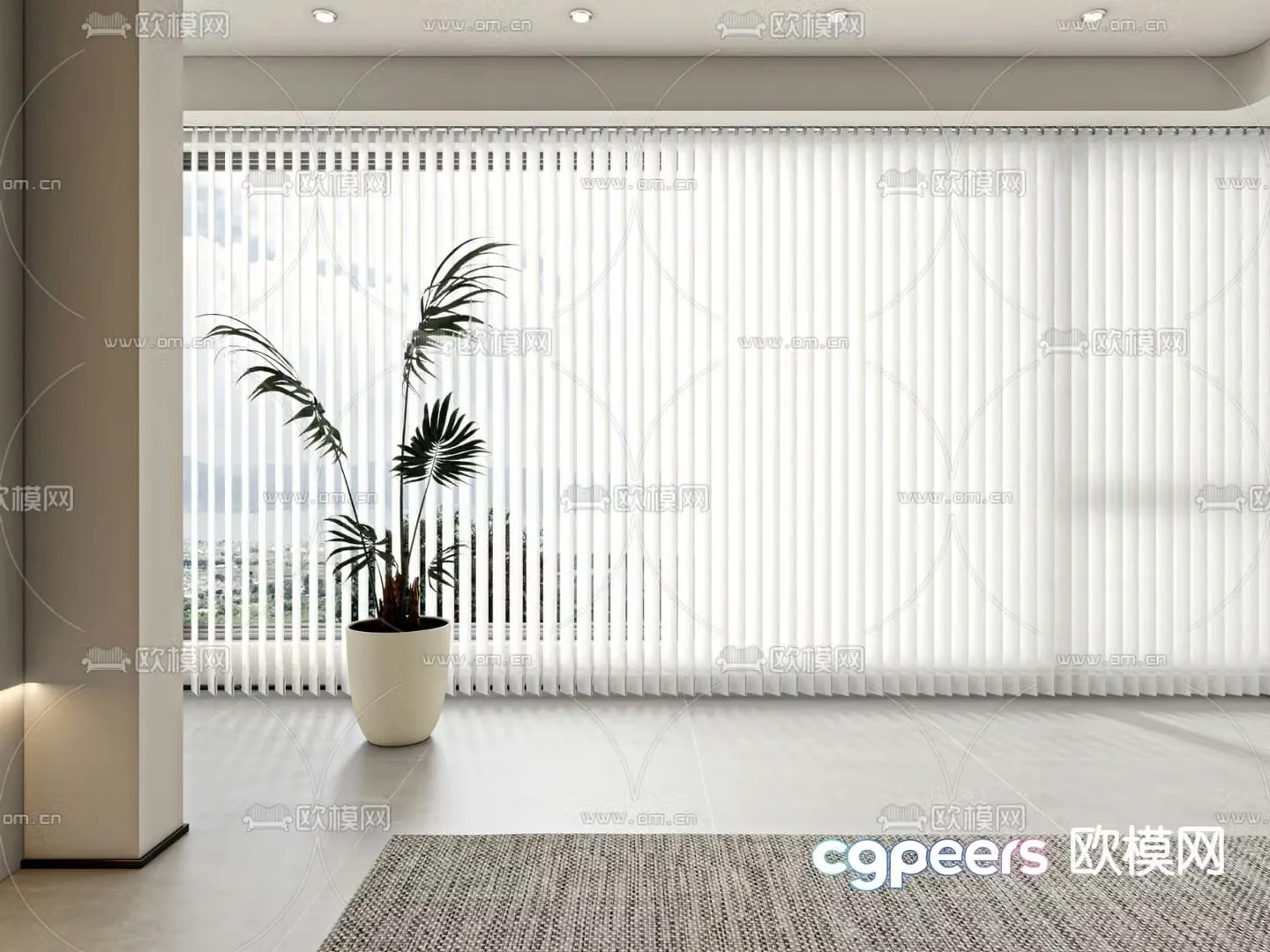 Dream curtain Venetian blind curtain 3d model