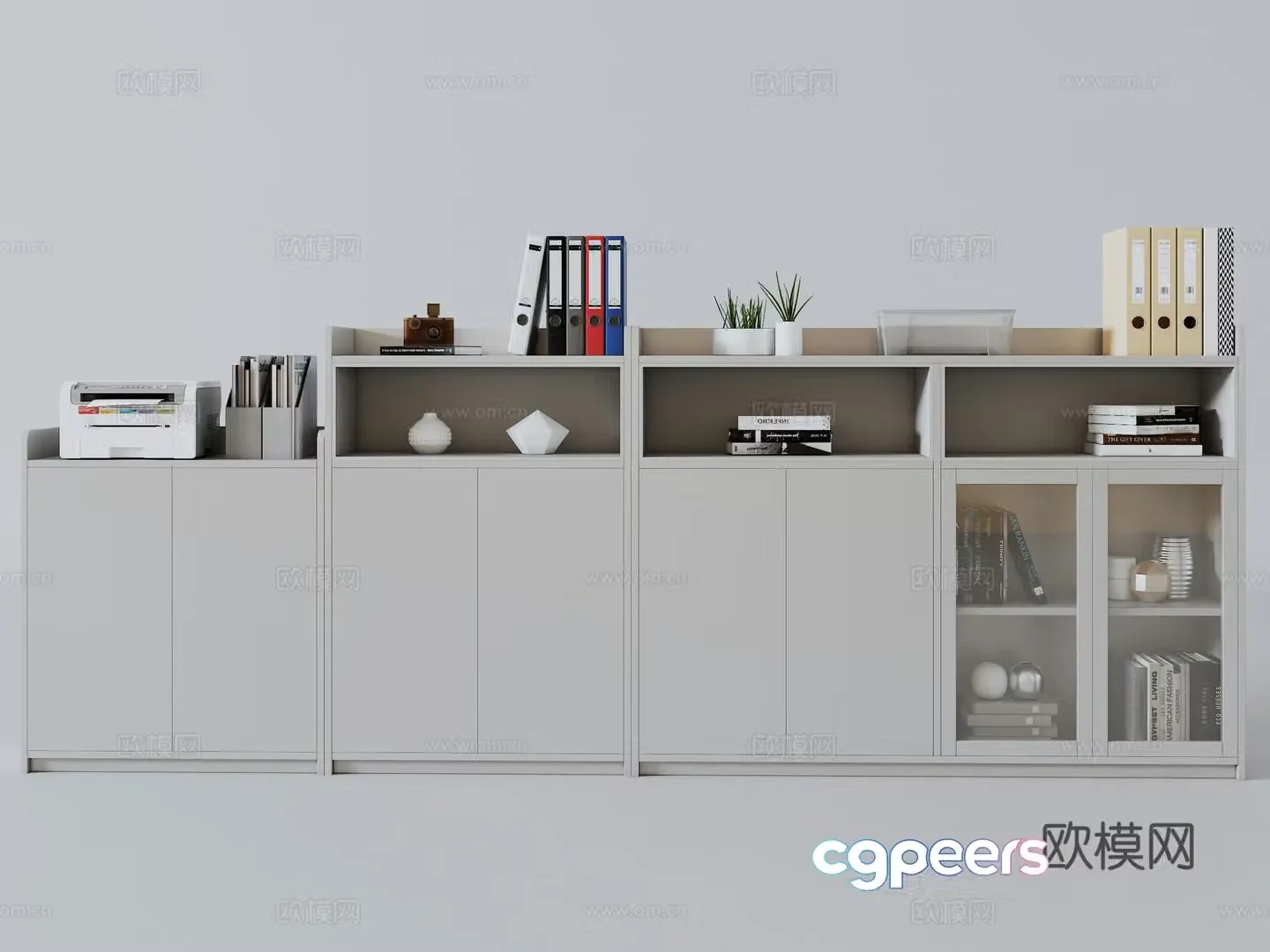 Office cabinet file cabinet 3d model