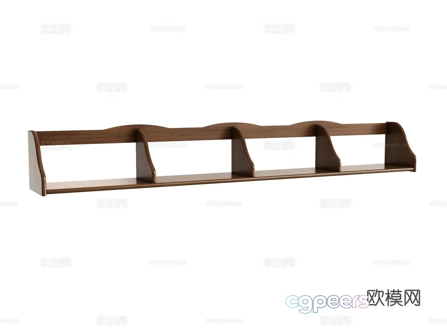 American bookshelf decorative rack 3D model