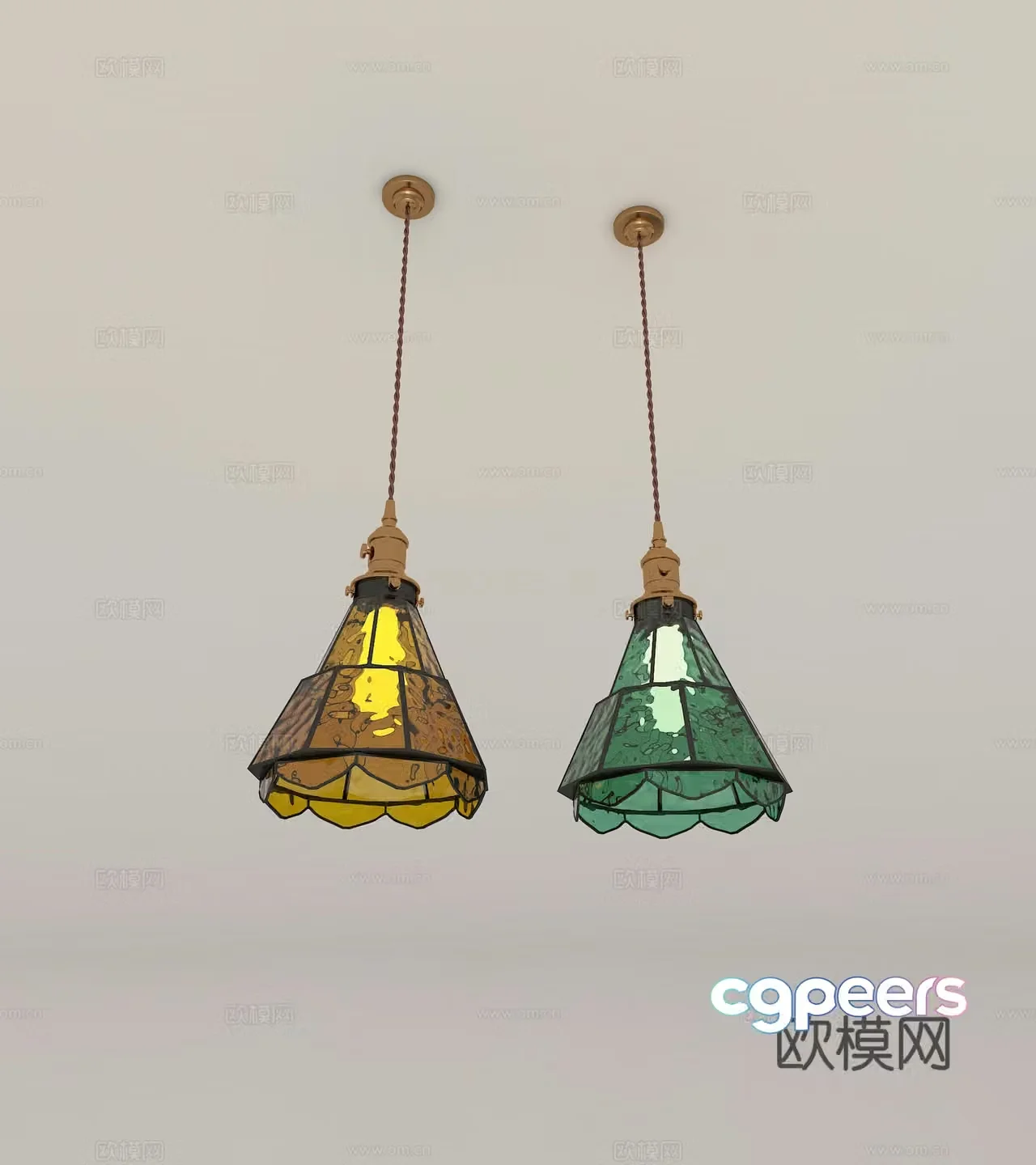 Modern light luxury retro chandelier 3d model