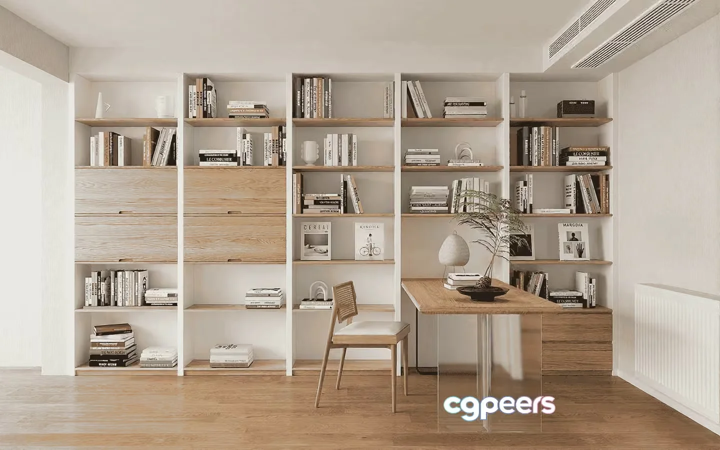 Modern Minimalist Shelf 3D Model – 11588 – VRAY Render
