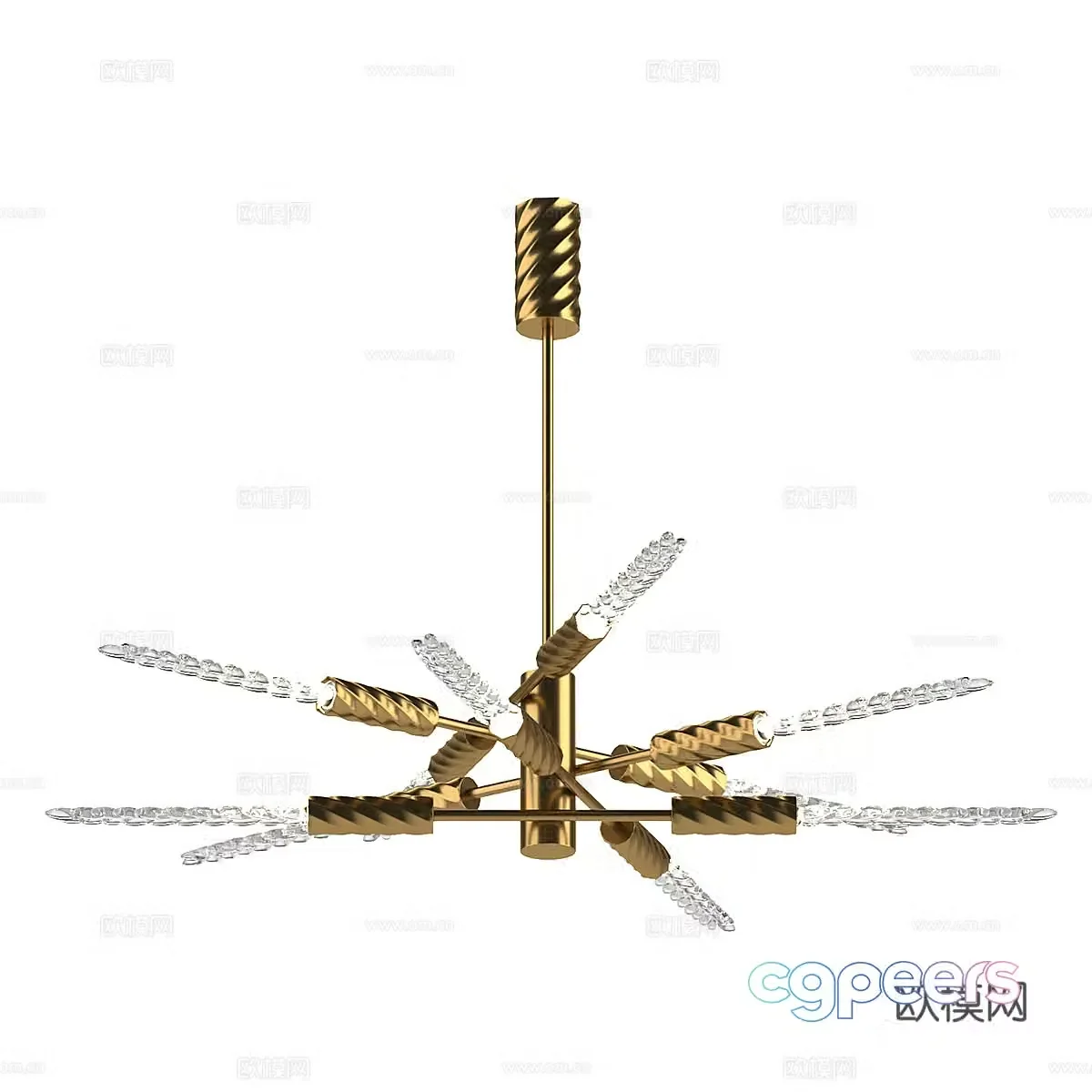 Modern simple light luxury chandeliers chandeliers simple chandeliers restaurant chandeliers lamp 3d model