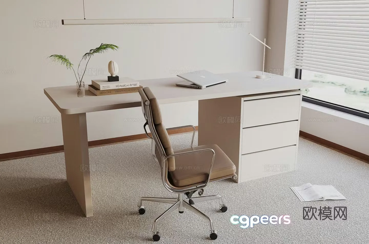 Modern office desk chair 3d model