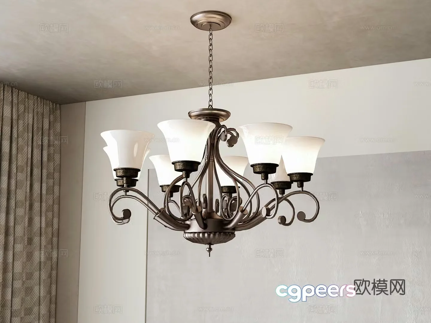 American chandelier 3d model