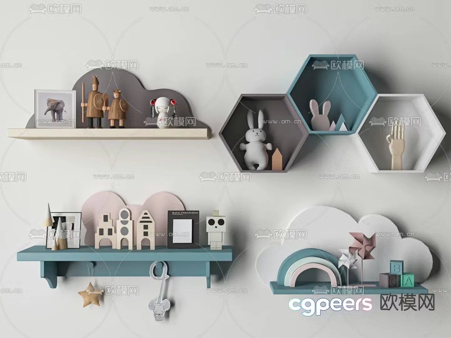 Modern children’s decorative stand 3d model