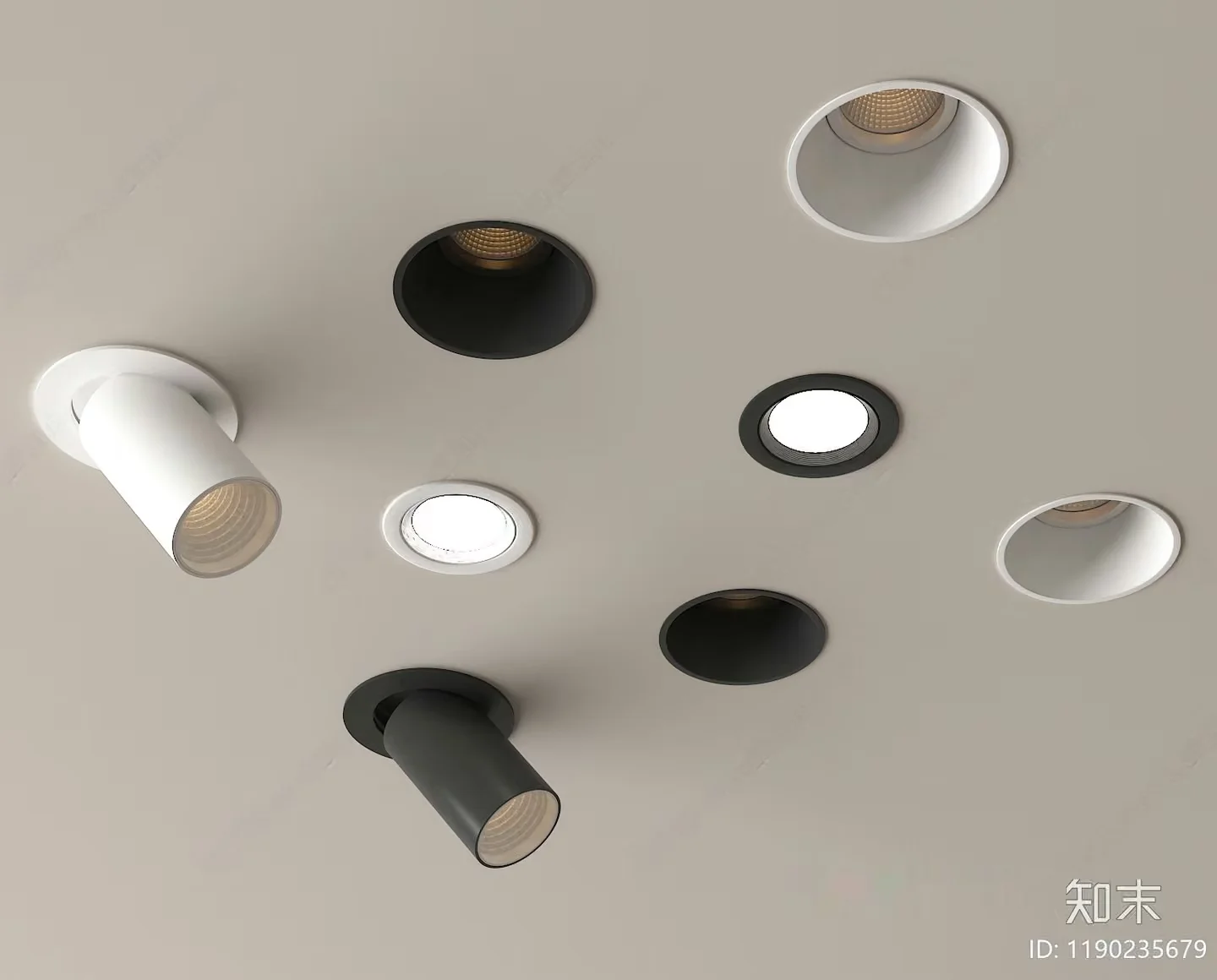 A Collection Of Ceiling Lights 3D Model – 4262 – VRAY Render