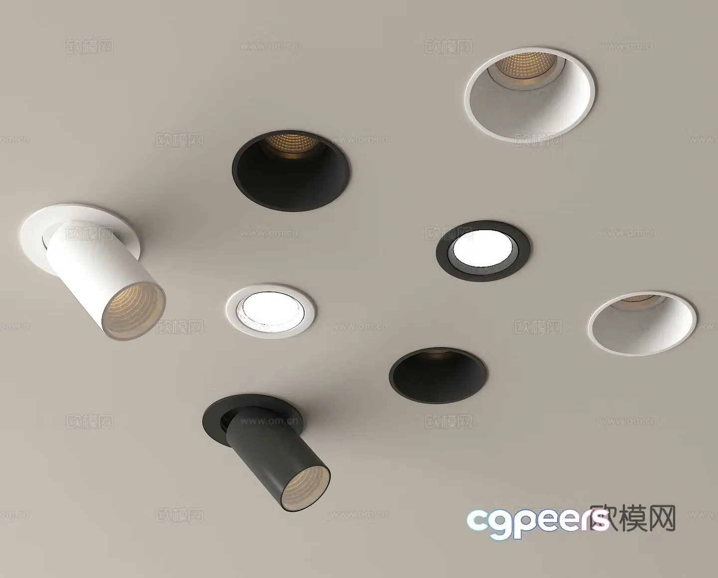 Spotlight Downlight Bulleye Lamp 3D Model