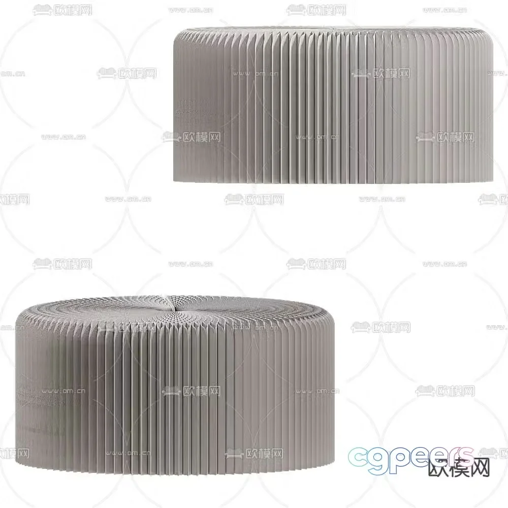 Molo folding paper stool 3d model