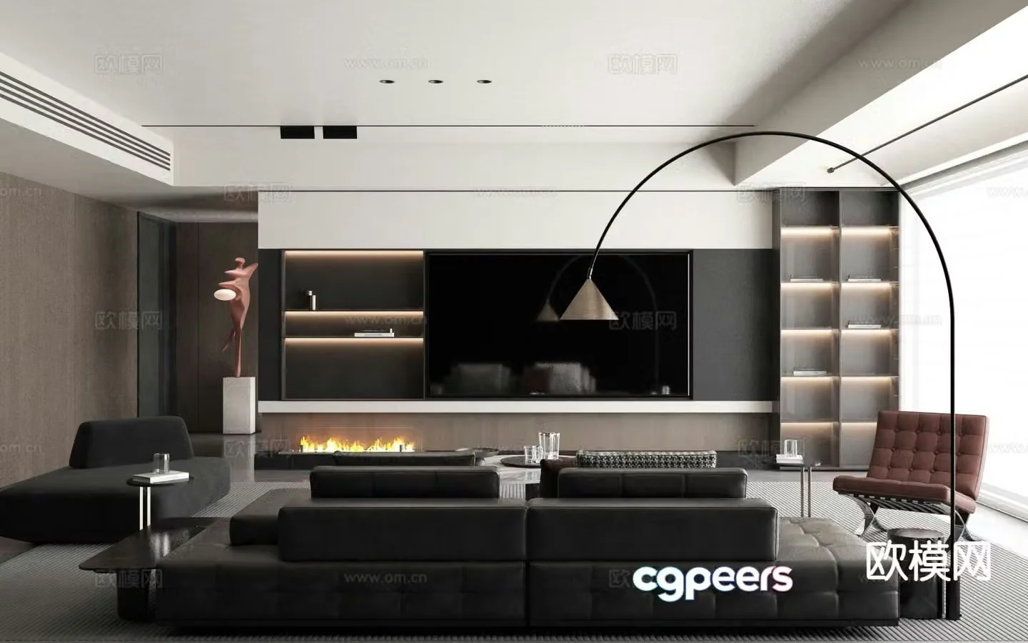Modern living room 3d model