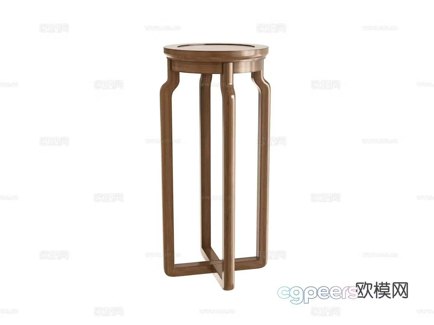 New Chinese style flower table side table flower stand 3d model