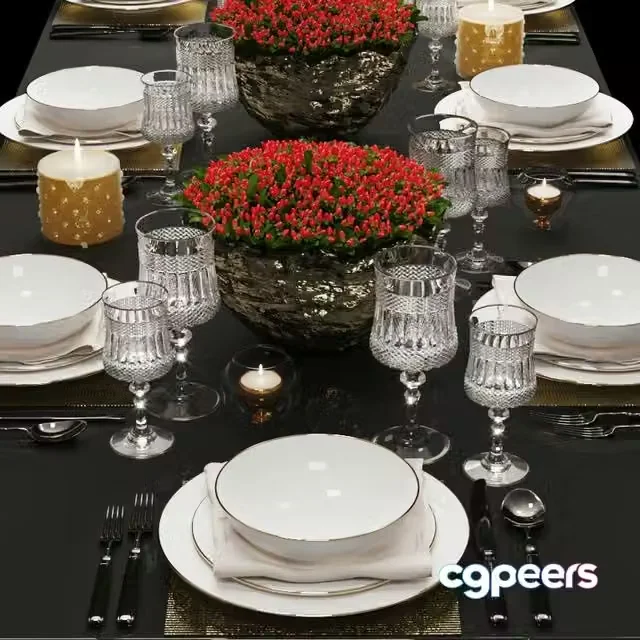 3ds Max Free – Dining Set 3